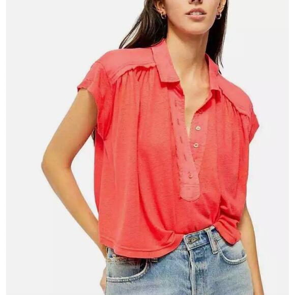 Free People Low Down popover Swing Top - Picture 1 of 6